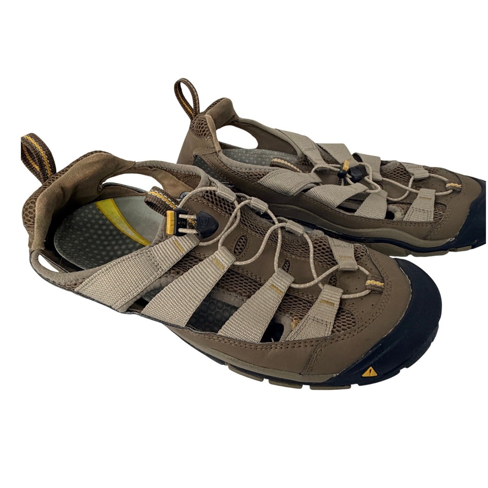 Keen Arroyo II Mens Brown Leather Waterproof Hiking Sandals Shoes Size 11.5